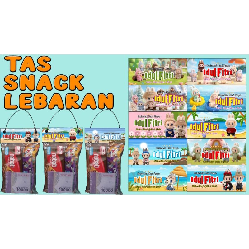 LABEL TAS SNACK LEBARAN BISA CUSTOM NAMA DAN OLSHOP
