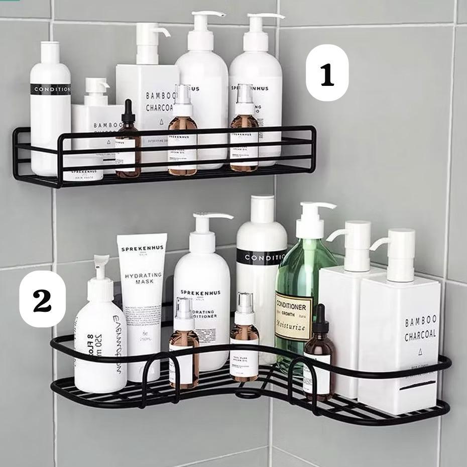 Rak Sudut Kamar Mandi Tempel Dinding Keramik Rak Dapur Besi Serbaguna Rak Sabun Kamar Mandi Rak Kama