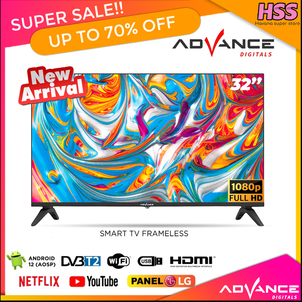 ANDROID TV ADVANCE ADV-3203A 32 INCH - FULL HD TV DIGITAL TV FRAMELESS - PANEL DARI LG