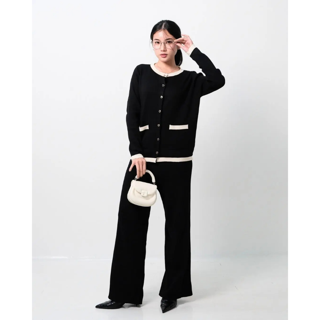 DAYS Alila Set (Top & Pants) / Korean Long Sleeve Set (Kemeja + Celana) / Setelan Wanita Lengan Panj