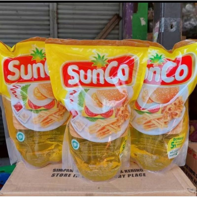 

2 liter minyak goreng sunco minyak jernih