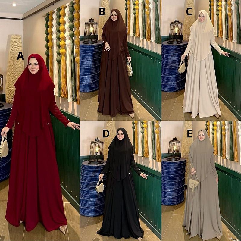 Cassandra Set 2 Gamis Syar'i Branded Original By Poppy