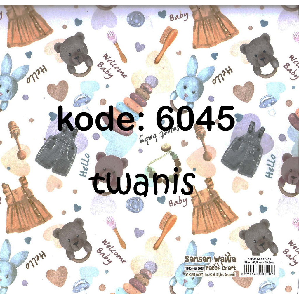 

Kertas Kado Bayi BABY SANWA kode 6045 Eceran Khusus Jogja kirim Kurir Instan