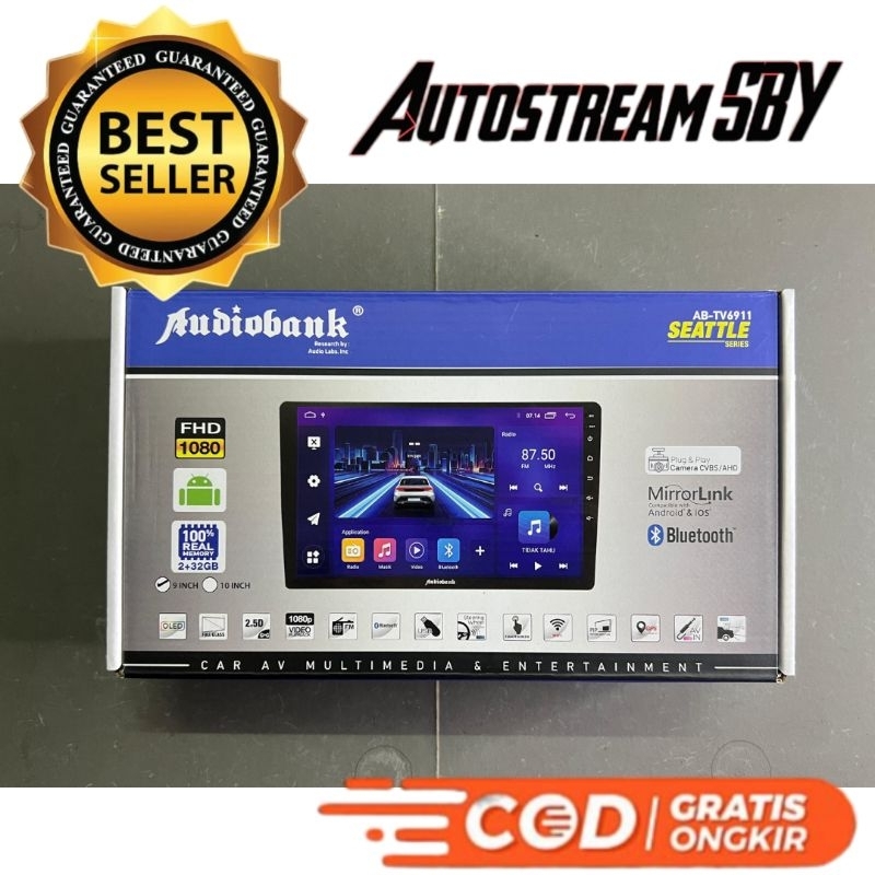 Head Unit Android Audiobank 9 Inch RAM 2/32GB | Head Unit Mobil, Android Mobil, Head Unit Audiobank
