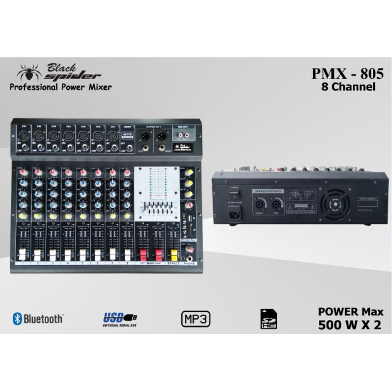 POWER MIXER AUDIO 8 CHANNEL TARGA PMX805/PMX-805