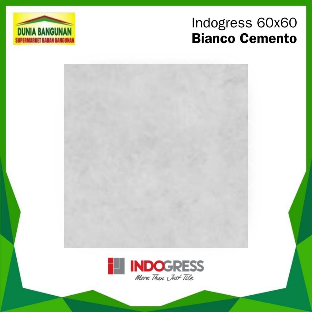 Granit 60x60 Indogress Bianco Cemento Granit Lantai Matt/ Granit Kamar Mandi Keset Abu