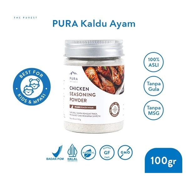 

Pura Purest - Kaldu Asli | Bumbu Kaldu Ayam (100gr) | Chicken Seasoning Powder | Kaldu Mpasi | BB Booster | No Msg | No Gula