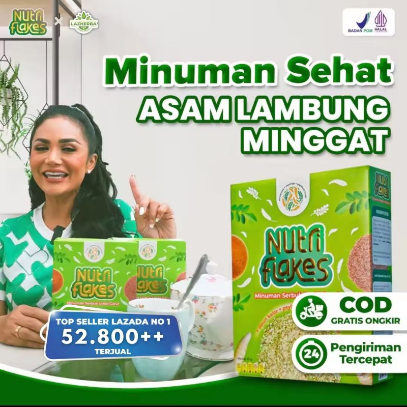 

NUTRIFLAKES ORIGINAL - Sereal Makanan Penderita Maag dan Asam Lambung / Bermanfaat Untuk Diet / Maag Asam Lambung Gerd / Melancarkan Pencernaan