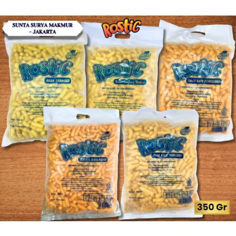 

Cemilan Rostic greenpoh 350gram