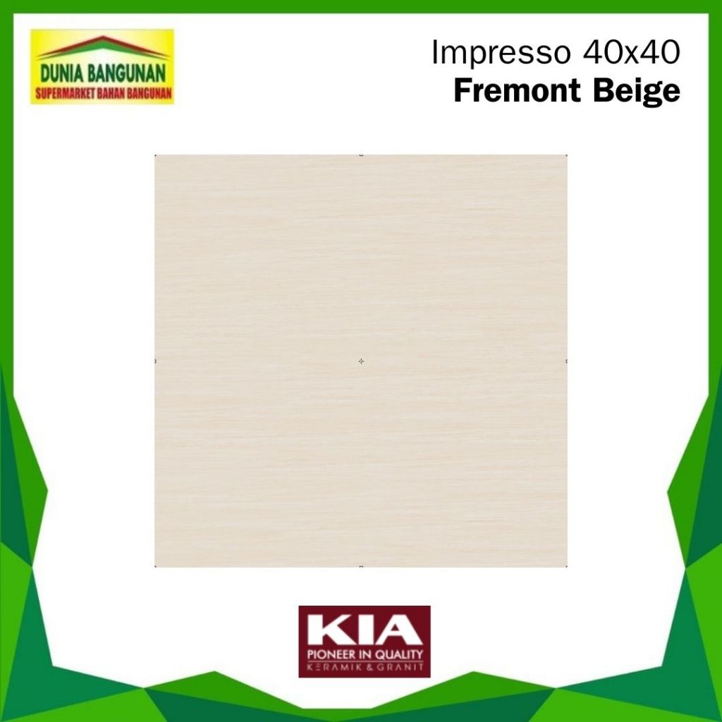 Keramik 40x40 Lantai KIA Impresso Fremont Beige Keramik Lantai Glossy / Keramik Lantai Kamar / Keram