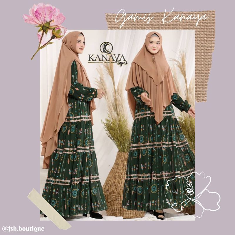 Gamis set khimar Eldeena by Kanaya