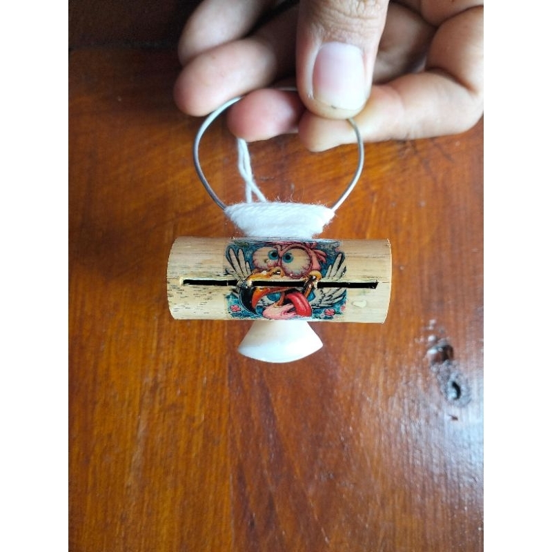 sawangan burung merpati kalung gendong bambu lubang 4