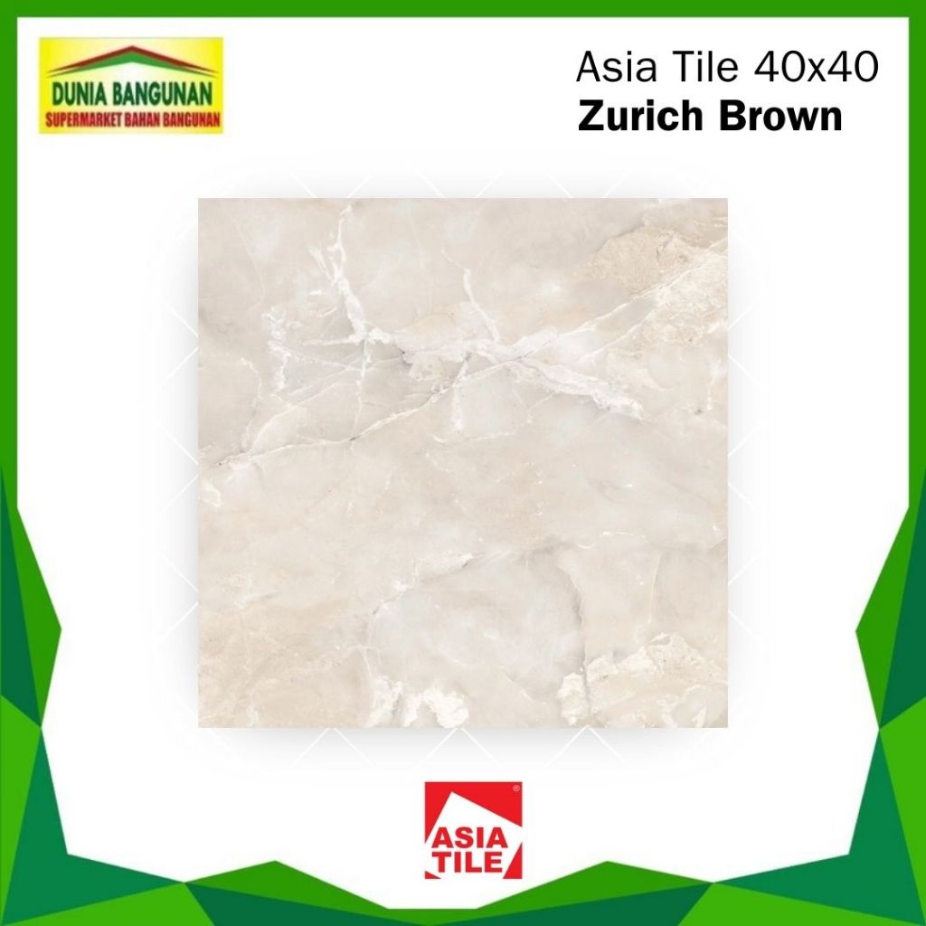 Keramik Asia Tile Zurich Brown 40x40 Keramik Lantai