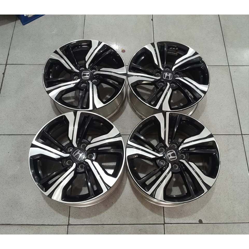 Velg Mobil Ring 17 Bekas Oem Honda Civic Turbo R17 Pcd 5 X 114.3 Black Polish Murah