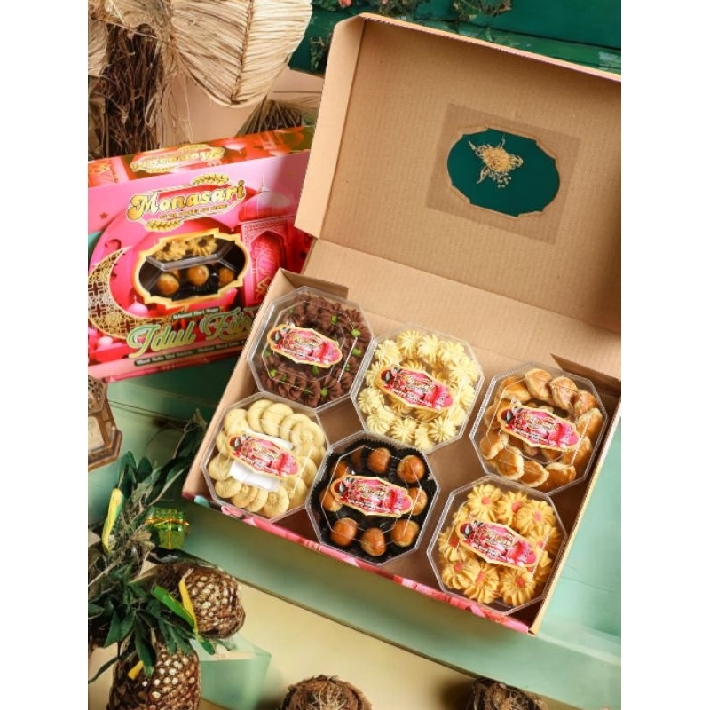 

Paket Lengkap Ramadhan Monasari Oval kue hampers isi 6 toples
