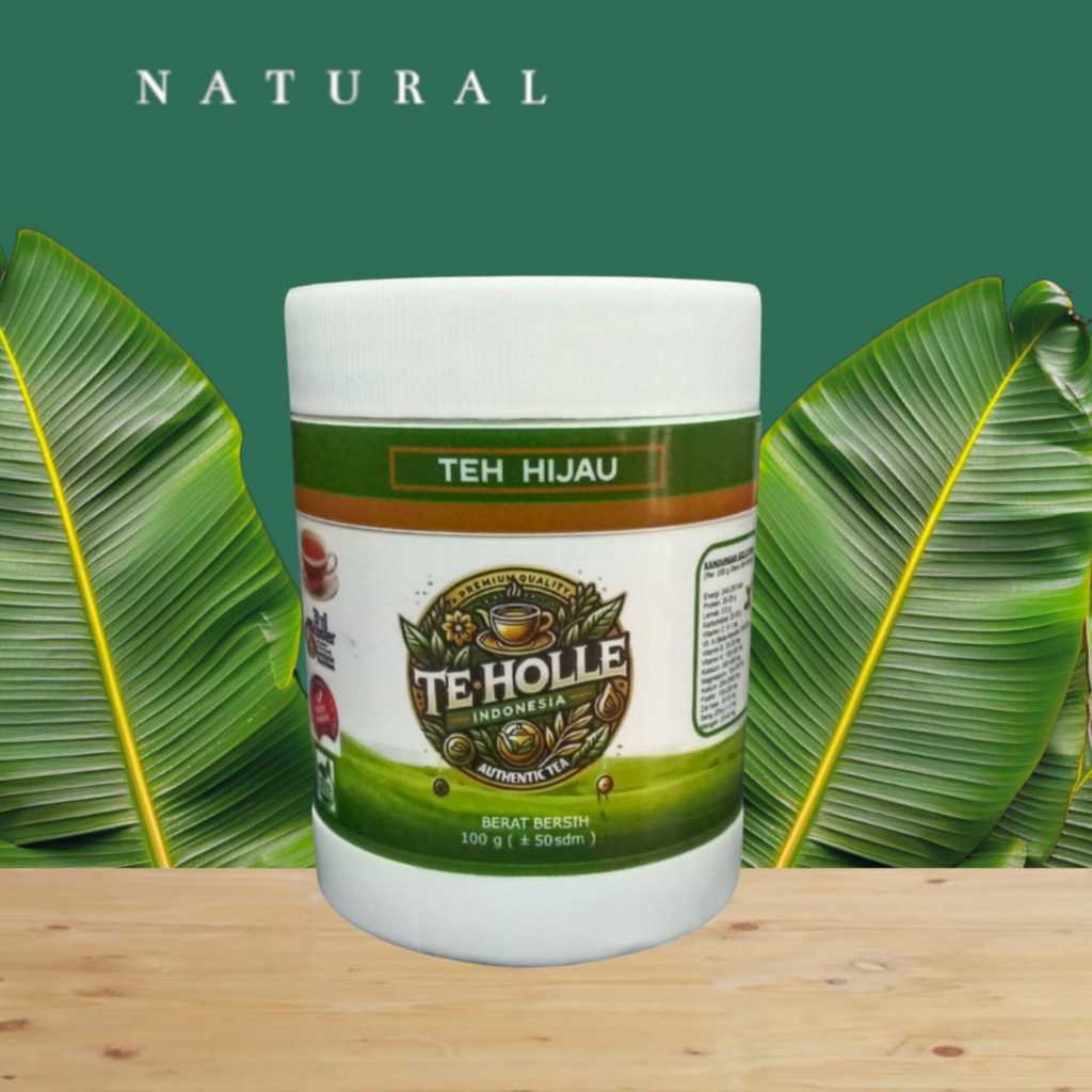 

TE HOLLE HIJAU 100, Teh Hijau organic dibuat dari Daun Rempah Pilihan, greentea. oolongtea, blacktea