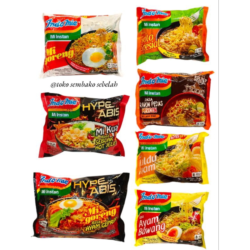 

Indomie Mie Instan Goreng Dan Kuah All Varian Rasa 1 Pcs
