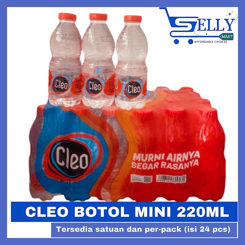 

CLEO AIR MINERAL BOTOL MINI 220ML ISI 24 PCS (SATUAN DAN PACK)