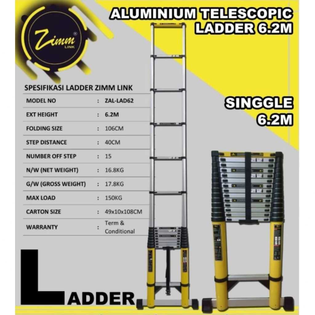 TANGGA TELESKOPIK 6,2 METER