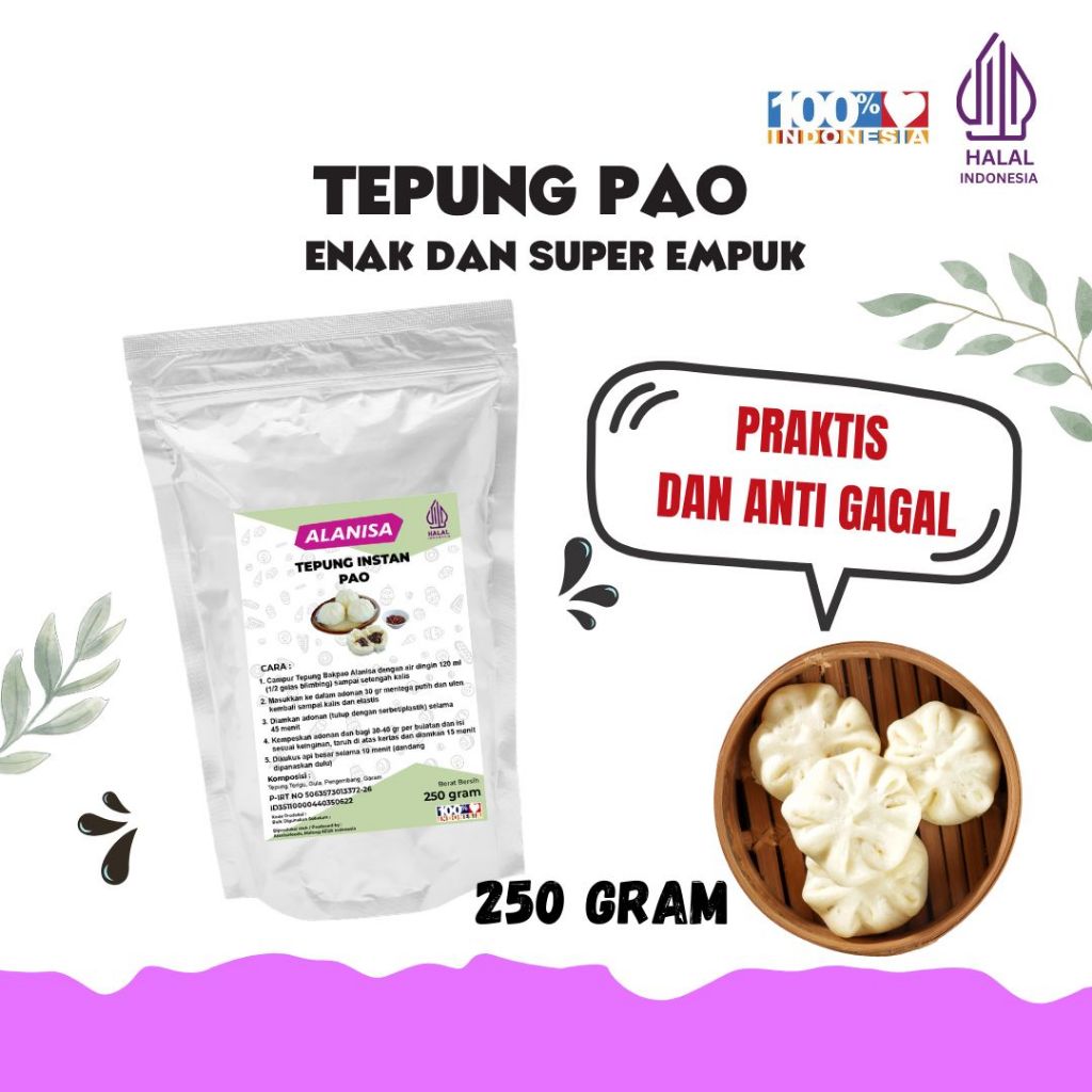 

TEPUNG BAKPAO 250GR PRAKTIS!!