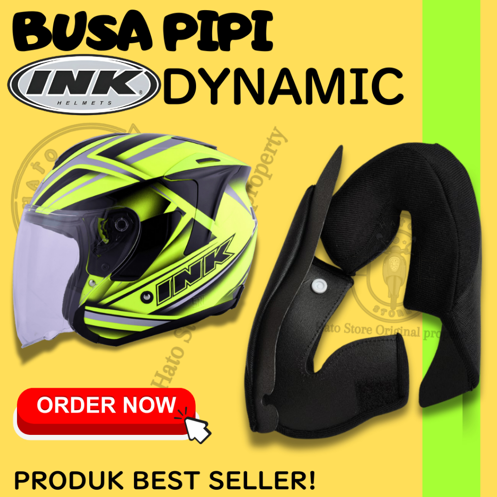 Busa Samping Pipi Helm INK DYNAMIC Kancing Plastik Grade A Ukuran M L XL ink helmet pipi dynamic bah