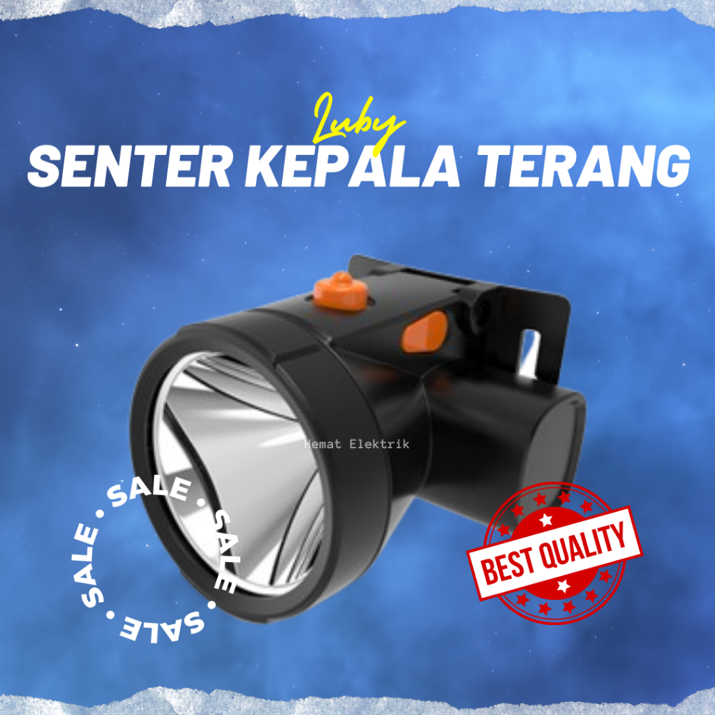 Senter Kepala Super Terang Luby 7W Tahan Lama Headlamp Outdoor Camping Mancing