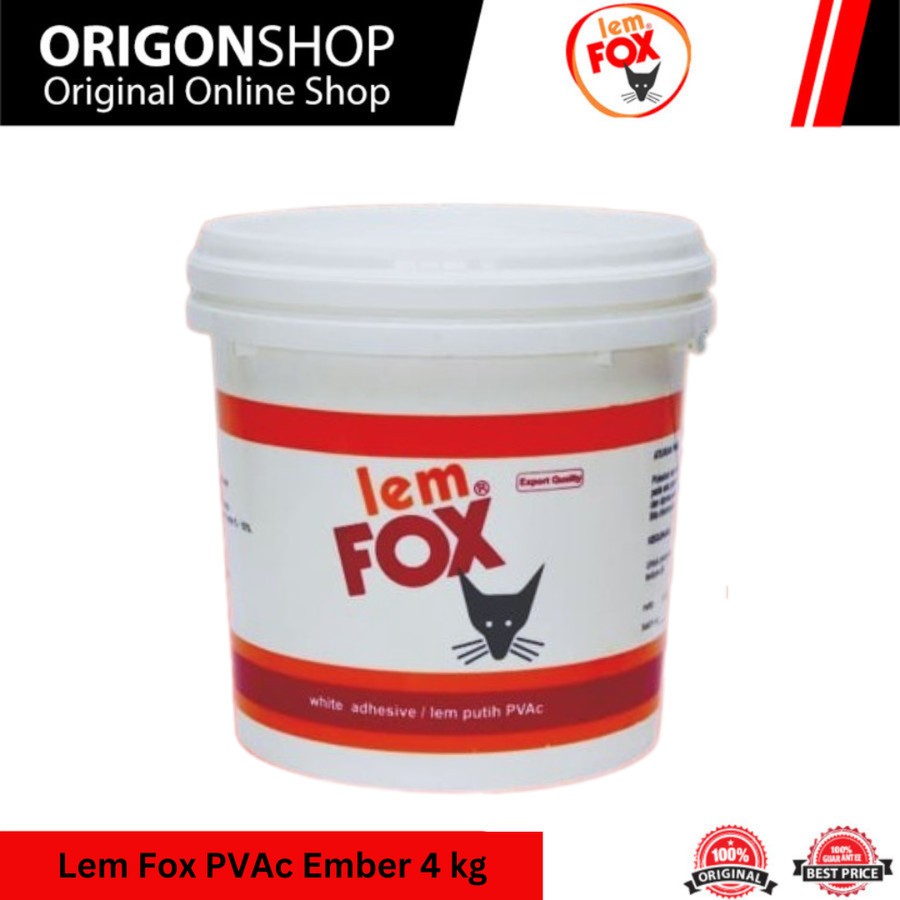 Lem Fox PVAc Ember 4kg / Lem Putih