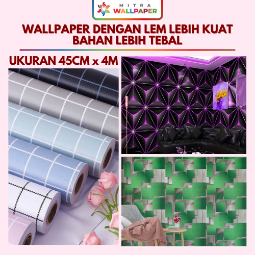 Wallpaper Dinding Ruang Tamu Kotak Hitam Lutih Biru Walpaper Ruang Tamu Minimalis Stiker Dinding Kam