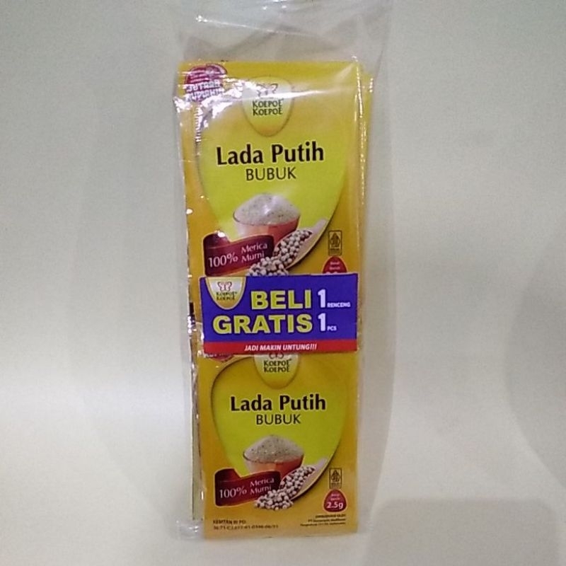 

KOEPOE KOPEPOE LADA PUTIH BUBUK SACHET ( 2,5 GR×10 SACHET )