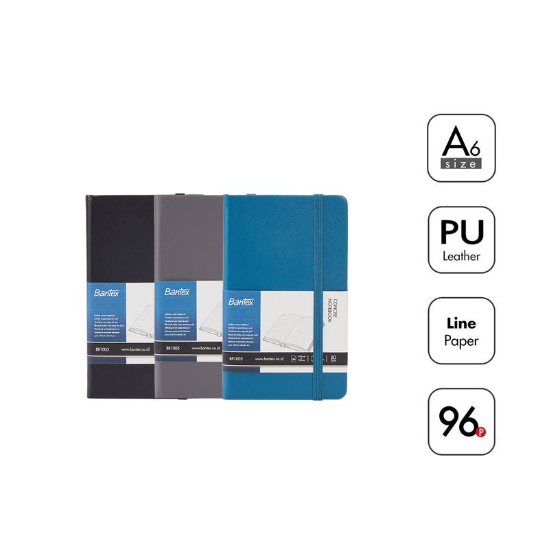 

[Terminal Stationery 01] Bantex Buku Agenda A6 / Jurnal Catatan Bergaris Bahan Kulit PU BR1005