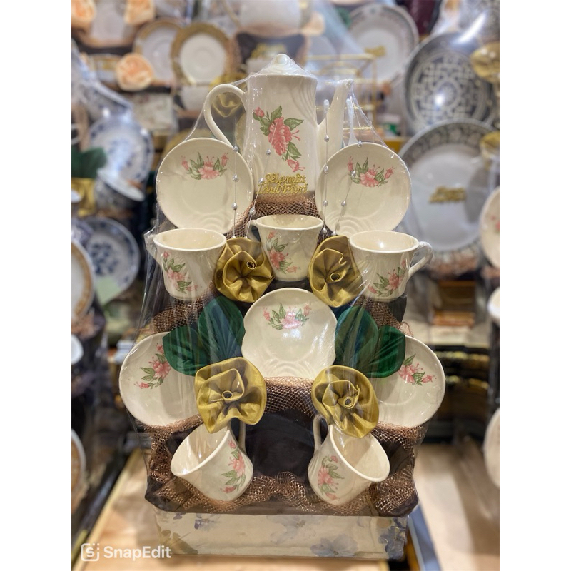 

parcel tea set teko/set hadiah hampers idul fitri/parcel pecah belah keramik