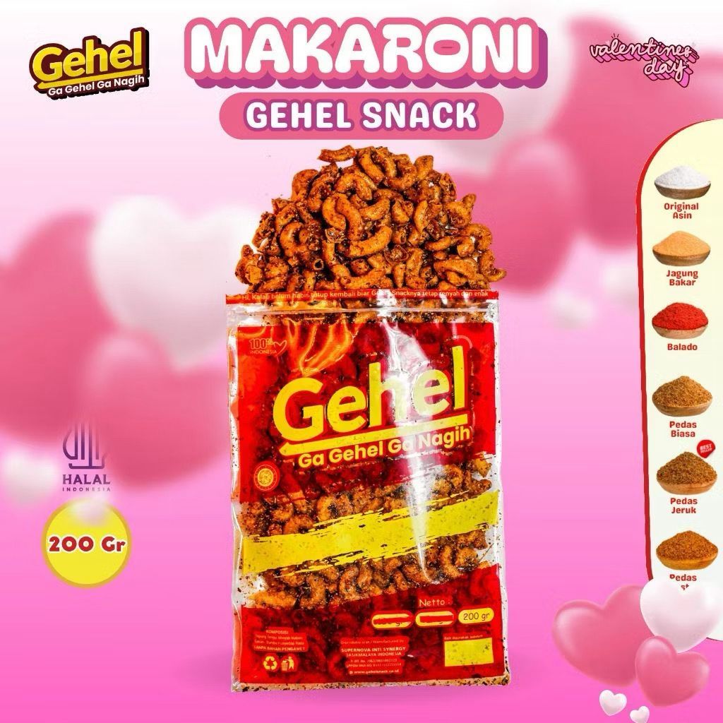 

Gehel Makaroni 200 gr - Makanan Ringan - Snack - Makaroni