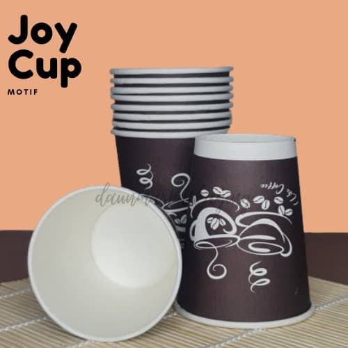 Paper Cup Joy Cup Motif Gelas Kertas Motif Gelas Kopi [50pcs]