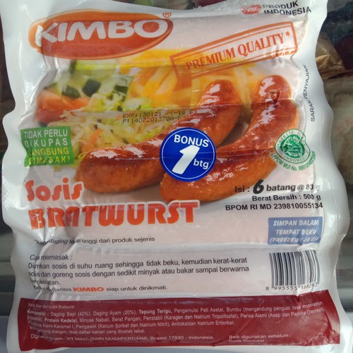 

Kimbo Bratwurst Original JUMBO Isi 6 500 gram