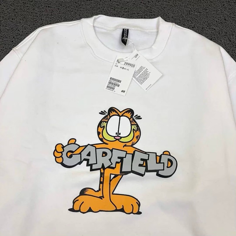 Crewneck garfield crewneck wanita garfield sweater garfield sweater hnm garfield