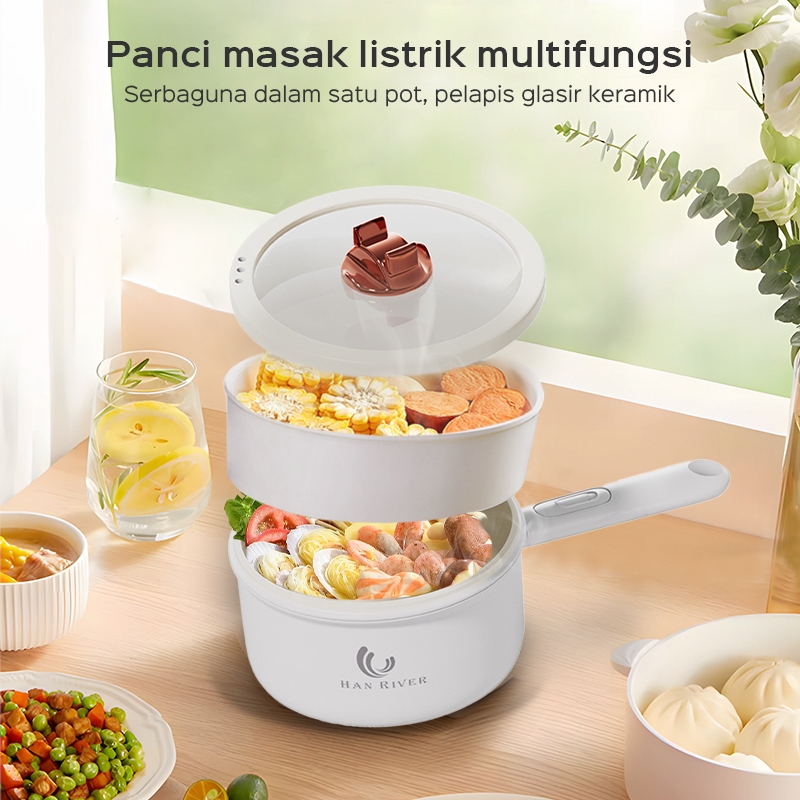 HAN RIVER Panci Listrik HRDHG01 Fry Pan Electric 2L panci listrik multifungsi panci listrik