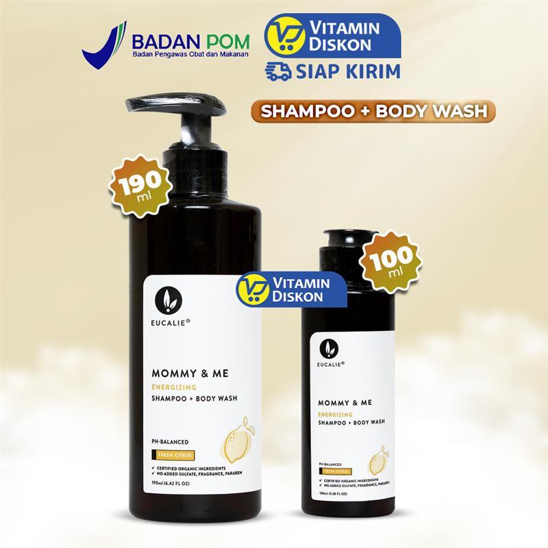 EUCALIE MOMMY & ME ENERGIZING SHAMPOO & BODY WASH | Eksim, Psoriasis, Sensitif, Rambut Rontok & Rusa