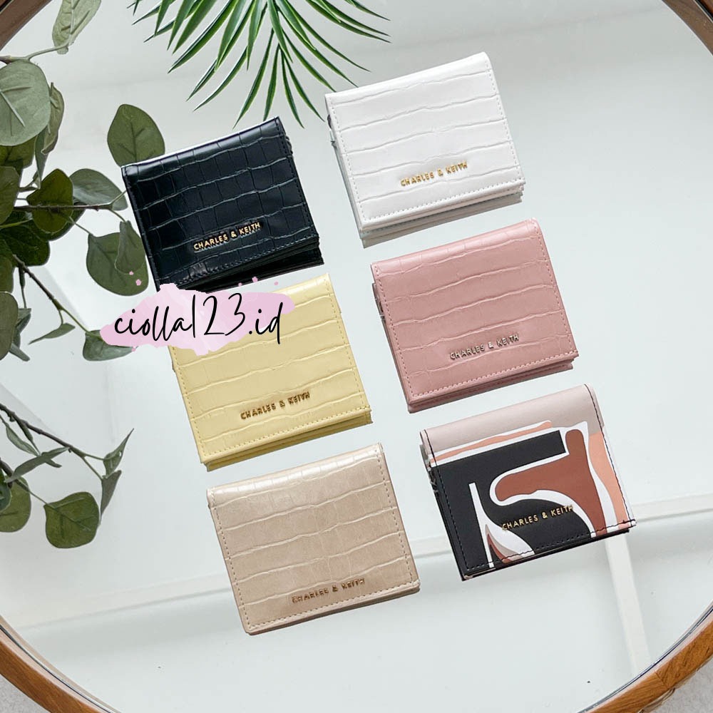 DOMPET LIPAT WANITA MINI CK PRINTED WALLET - DOMPET CROCO LEATHER #CK008