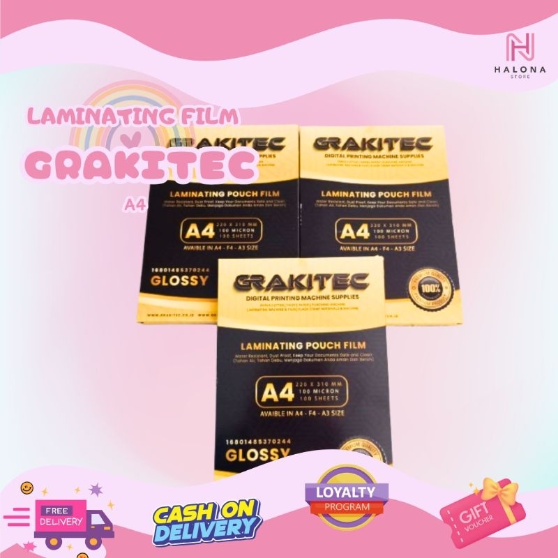 

Laminating Film Grakitec ukuran A4