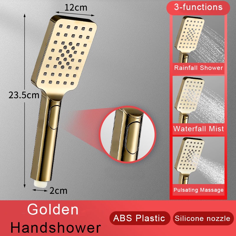 Mewah Hand Shower Mandi Shower Mandi Gold Komplit Set