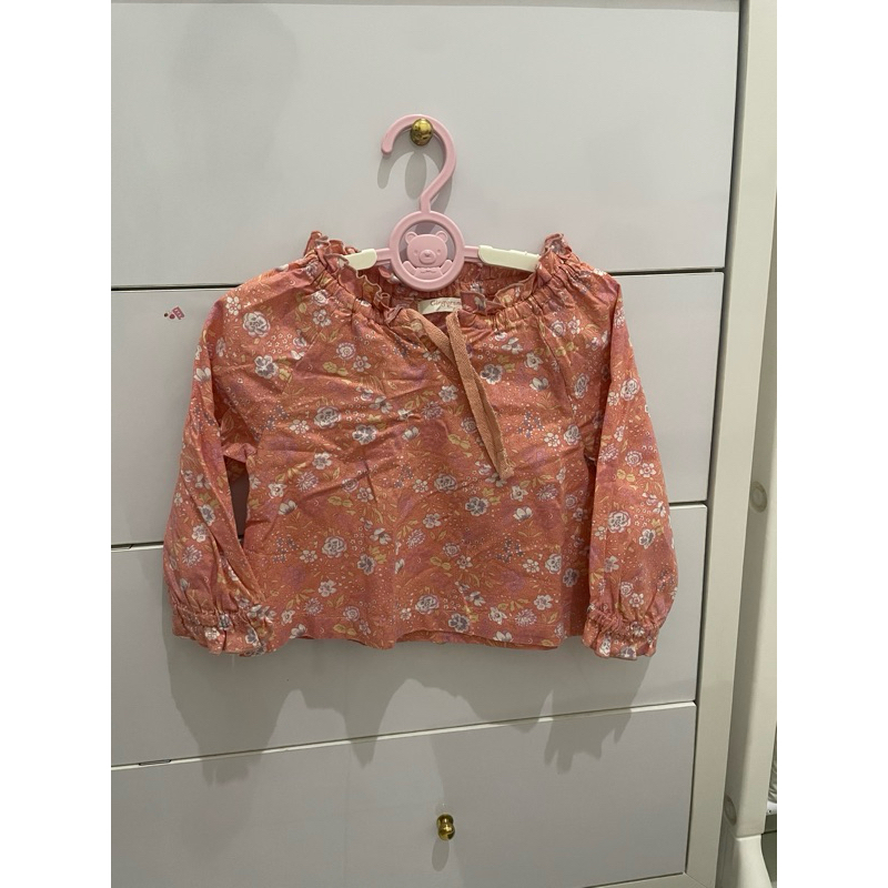 [preloved] flower blouse 6mos Gingersnaps