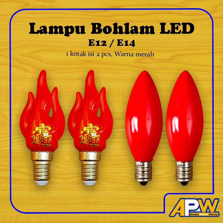 Lampu Sembahyang Bohlam LED Energi Warna Merah