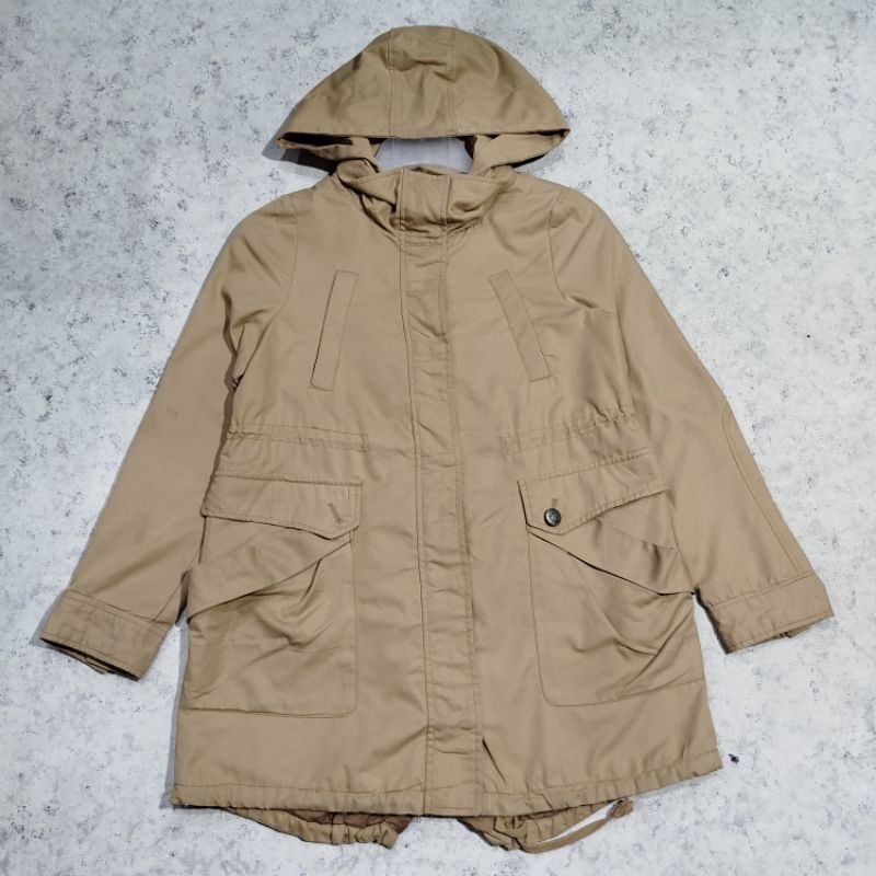 Quilted jaket parka PLASTIC ISLAND coklat