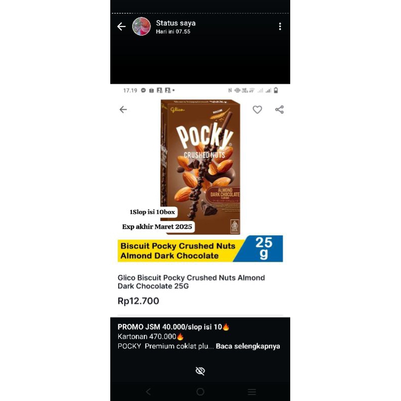 

Pocky Premium Crushed Nuts Almond Dark Coklat besar