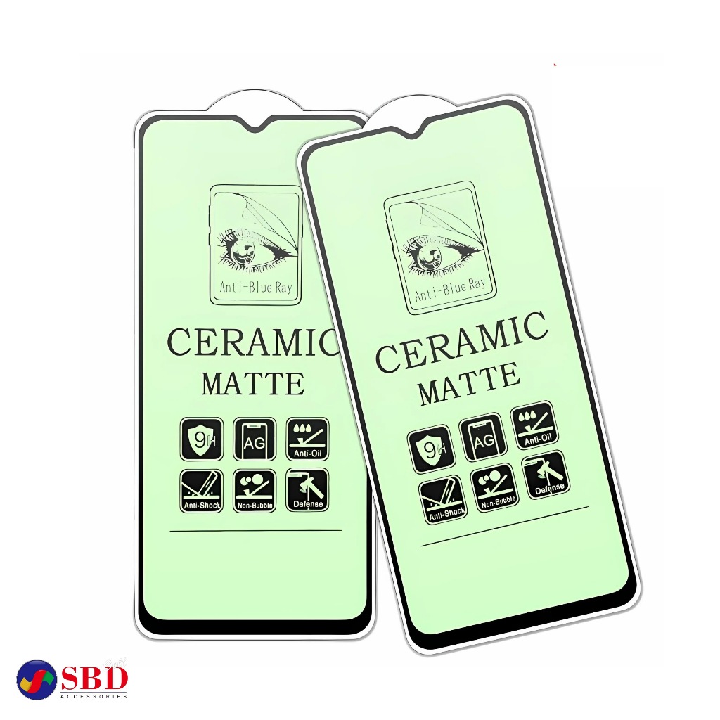 Anti Gores Matte Anti Glare Ceramic Full Screen Anti Minyak oppo A15 6,52" Inch