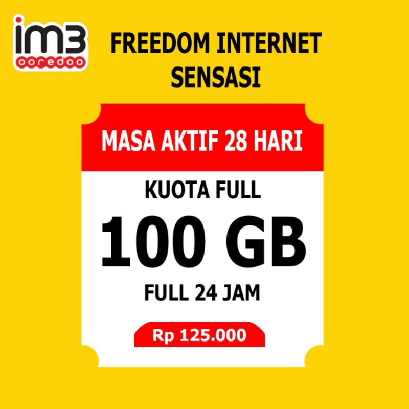 Freedom Internet Sensasi Kuota Full 100 GB