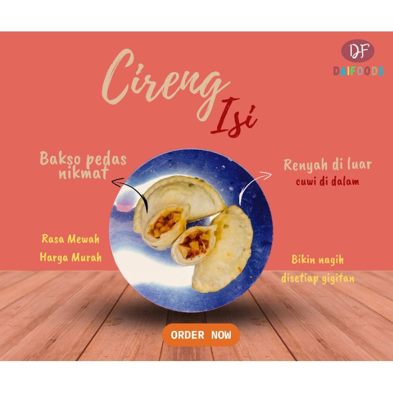 

cireng isi bakso pedas nikmat kuah cuko frozen isi 7pcs