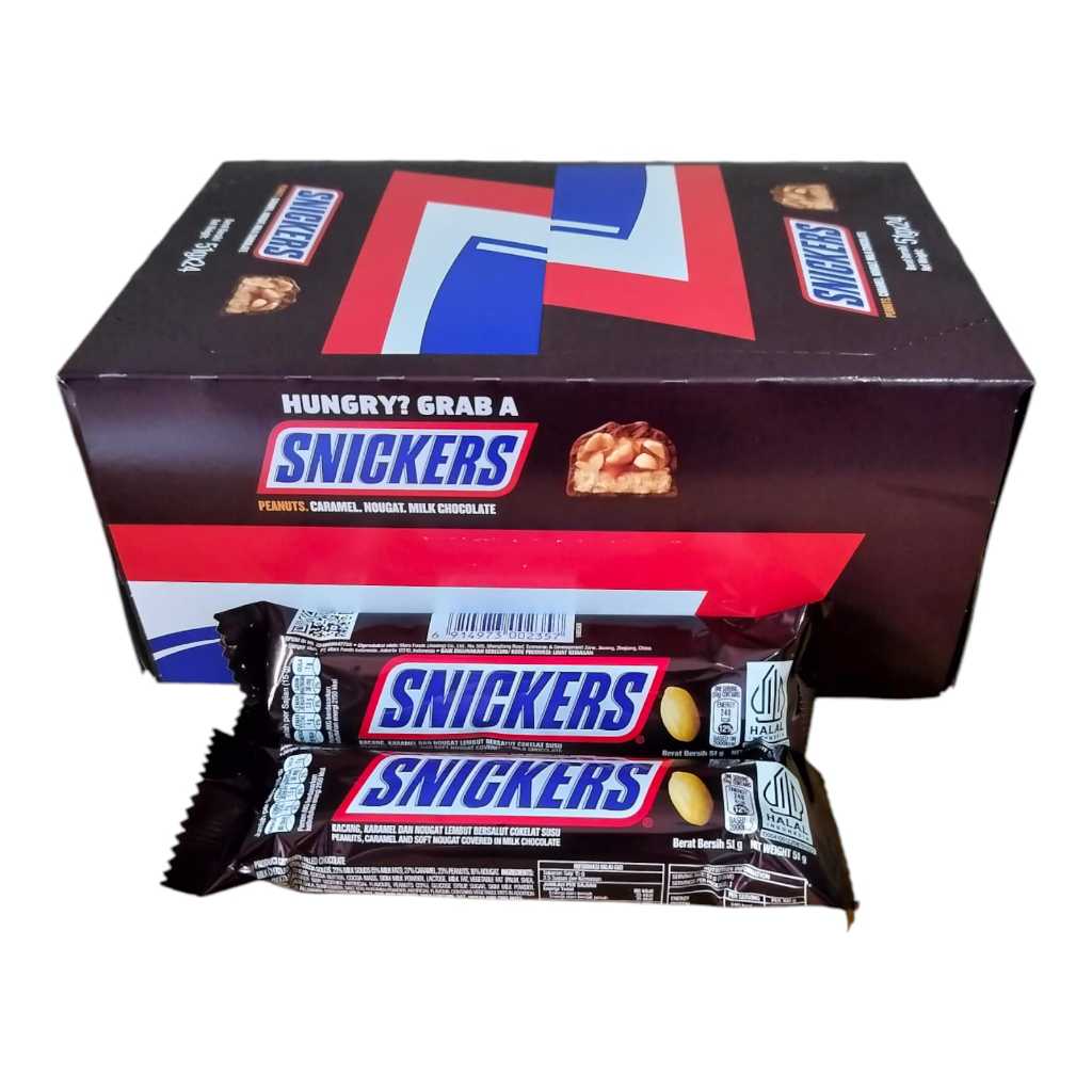 

SNICKERS CHOCOLATE BAR 35 GRAM | 51 GRAM - 1 PAK (ISI 24 PCS)