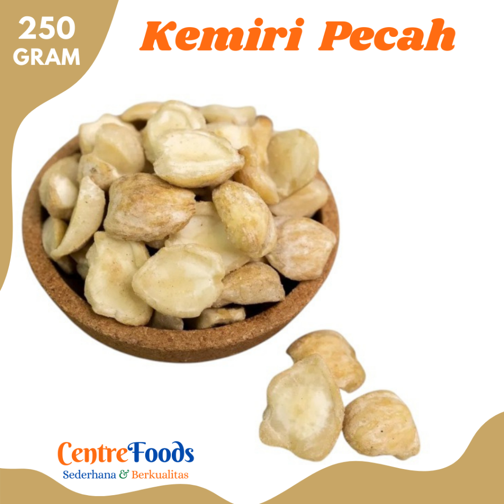

KEMIRI Pecah - Kemiri Belah Organik | 250gr [ Harga Per BKS ]