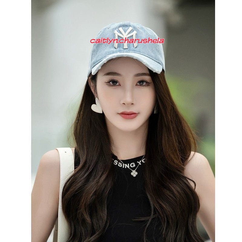 Topi Baseball Newyork Jeans Denim Pria Wanita Cowok Cewek